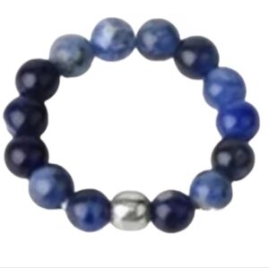 Sodalite 4mm Beaded Stretch Ring